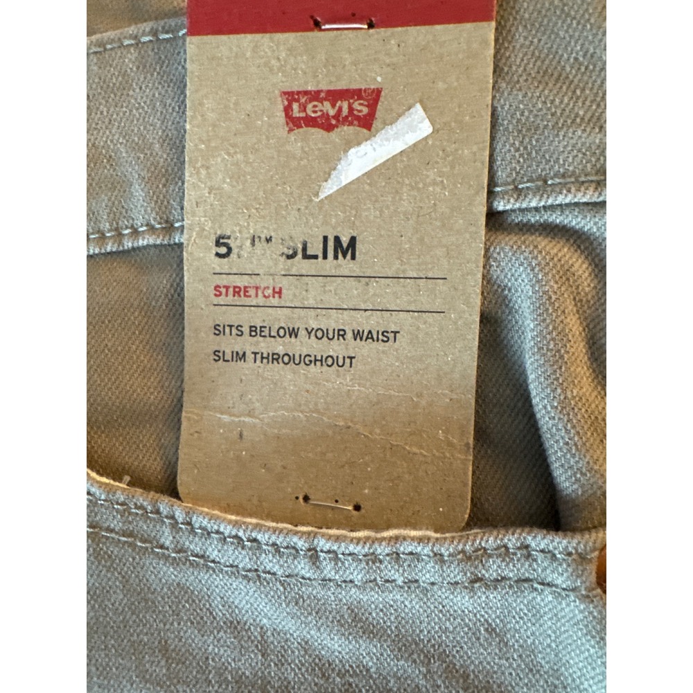 Levis 511 Slim Fit Mens Jeans 29x30 Khaki Grey Stretch Denim 045115878 NWT - Picture 14 of 15